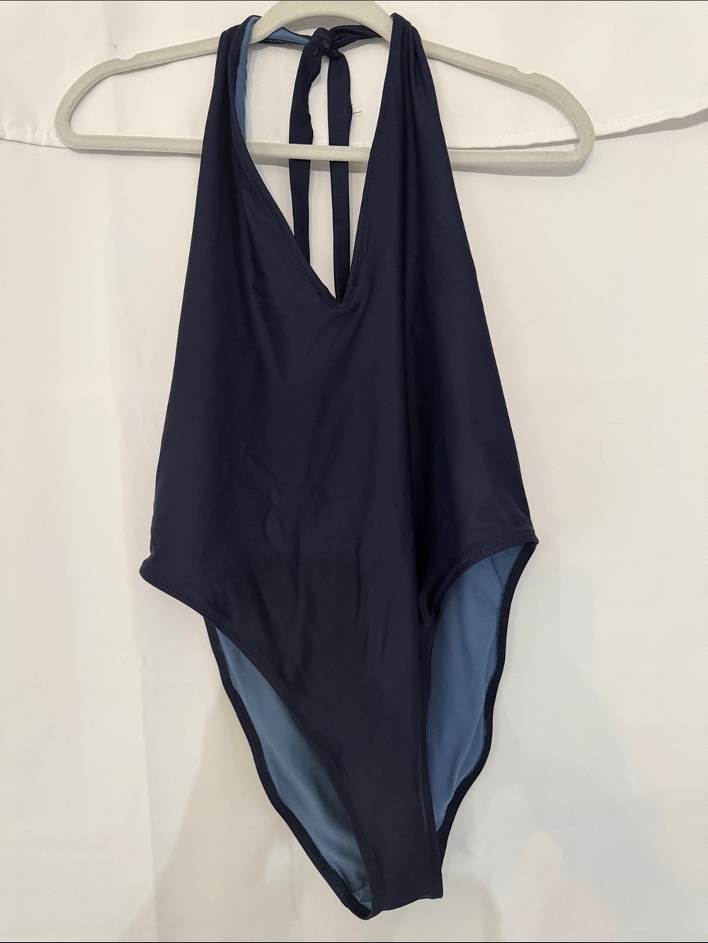 Aerie Navy Halter One-Piece Swimsuit for Women